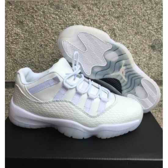 Air Jordan 11 White Snake Skin Men Shoes